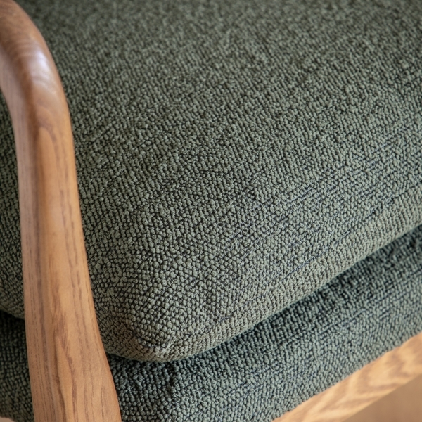 Lisbet Armchair, Green Boucle