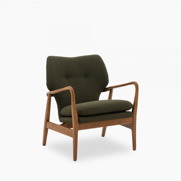 Lisbet Armchair, Green Boucle