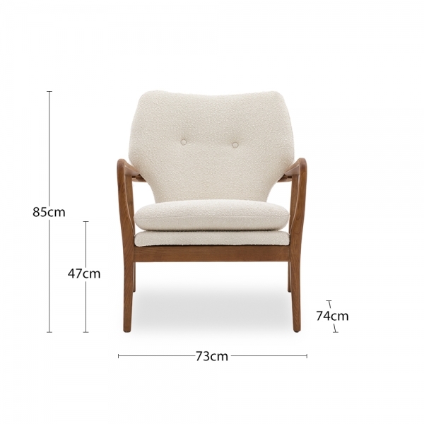 Lisbet Armchair, Natural Boucle