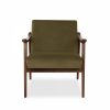 Lola Accent Chair, Moss Green Sustainable Mohair Velvet