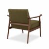 Lola Accent Chair, Moss Green Sustainable Mohair Velvet
