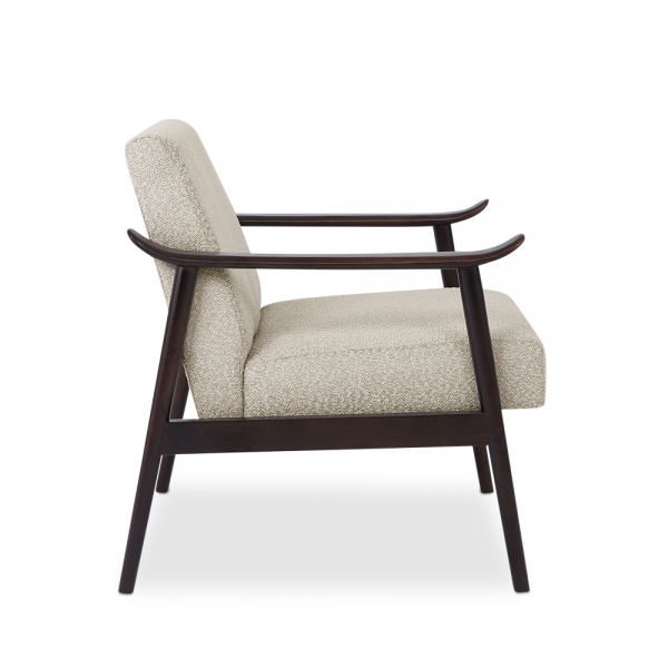 Lola Accent Chair, Speckled Stone Sustainable Boucle