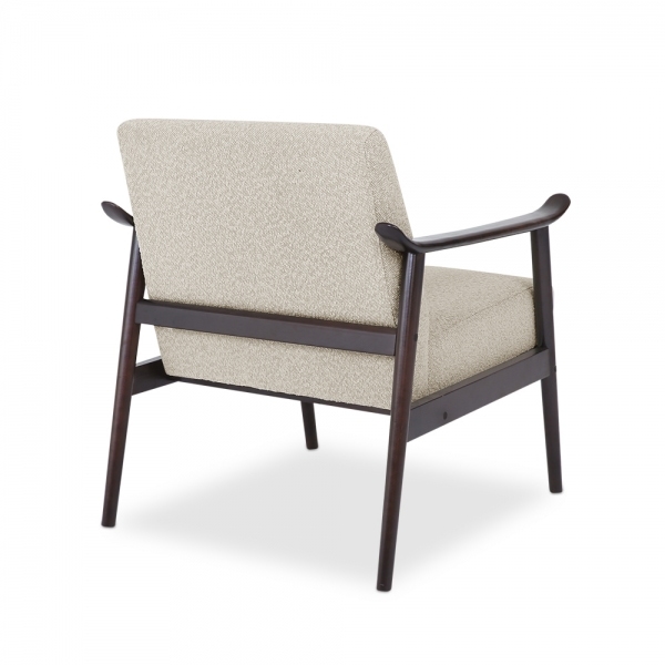 Lola Accent Chair, Speckled Stone Sustainable Boucle