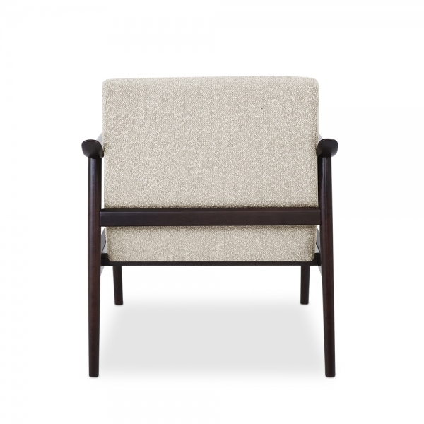 Lola Accent Chair, Speckled Stone Sustainable Boucle