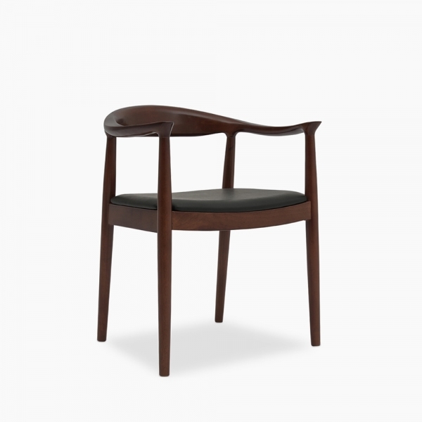 Luma Carver Dining Chair, Vintage Black & Walnut