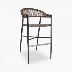 Lydia Bar Stool, Bronze & Black