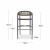 Lydia Bar Stool, Bronze & Black