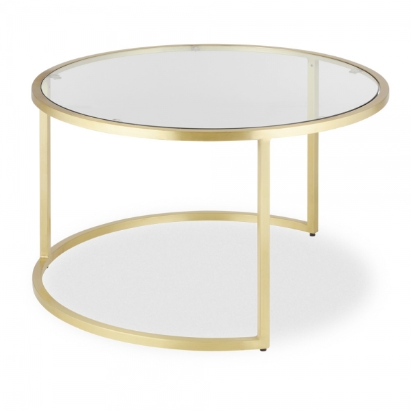Madison Set of 2 Nesting Coffee Tables, Brass