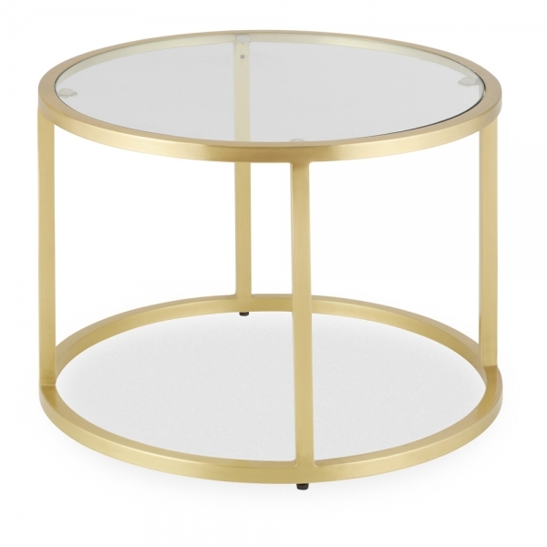 Madison Set of 2 Nesting Coffee Tables, Brass