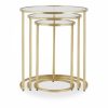 Madison Set of 3 Nesting Side Tables, Brass