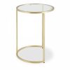 Madison Set of 3 Nesting Side Tables, Brass