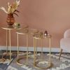 Madison Set of 3 Nesting Side Tables, Brass
