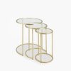 Madison Set of 3 Nesting Side Tables, Brass