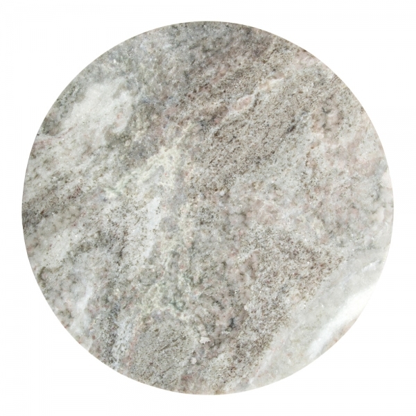 Madison Set of 3 Nesting Side Tables, Grey Marble & Black