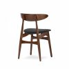 Malmros Wooden Dining Chair, Noir Black & Walnut
