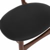 Malmros Wooden Dining Chair, Noir Black & Walnut