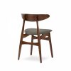Malmros Wooden Dining Chair, Speckled Grey Sustainable Fabric & Walnut