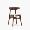 Malmros Wooden Dining Chair, Speckled Stone Sustainable Boucle & Walnut