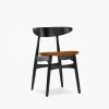 Malmros Wooden Dining Chair, Tuscan Tan & Black