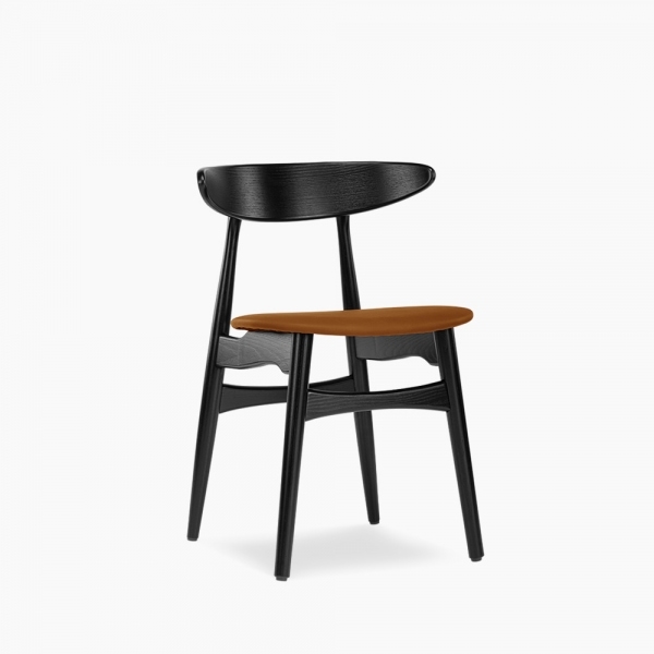 Malmros Wooden Dining Chair, Tuscan Tan & Black