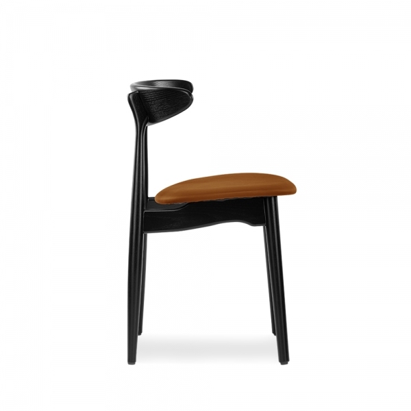 Malmros Wooden Dining Chair, Tuscan Tan & Black