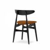 Malmros Wooden Dining Chair, Tuscan Tan & Black
