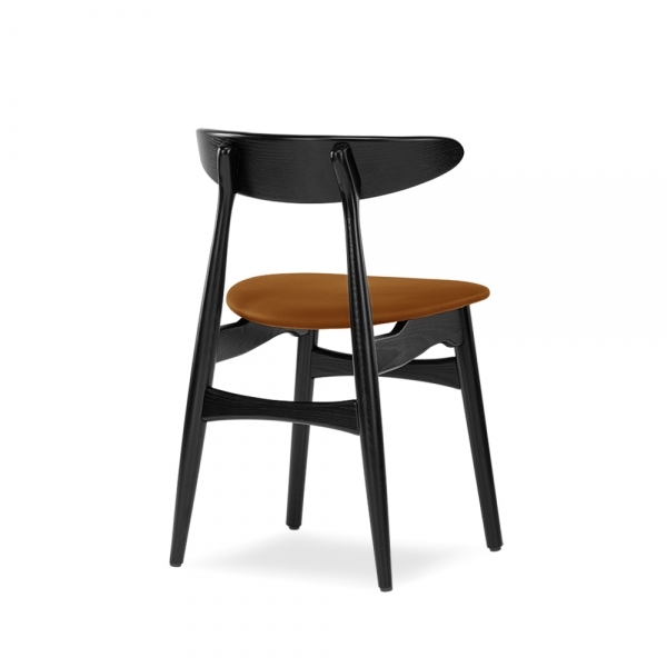 Malmros Wooden Dining Chair, Tuscan Tan & Black