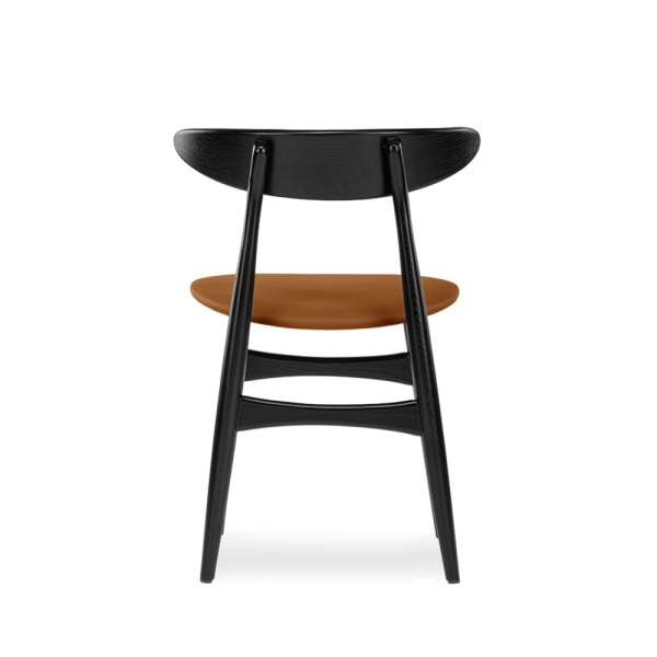 Malmros Wooden Dining Chair, Tuscan Tan & Black