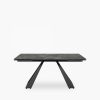 Malton 6-10 Seat Extendable Dining Table, Black Sintered Stone