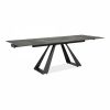 Malton 6-10 Seat Extendable Dining Table, Black Sintered Stone
