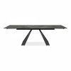 Malton 6-10 Seat Extendable Dining Table, Black Sintered Stone