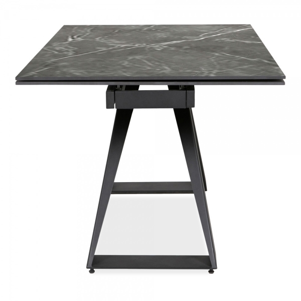 Malton 6-10 Seat Extendable Dining Table, Black Sintered Stone
