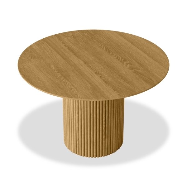 Marcel 4 Seat Round Dining Table, Oak