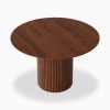 Marcel 4 Seat Round Dining Table, Walnut