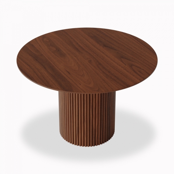 Marcel 4 Seat Round Dining Table, Walnut