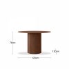 Marcel 4 Seat Round Dining Table, Walnut
