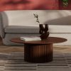 Marcel Round Coffee Table, Walnut