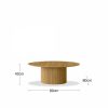 Marcel Set of 2 Round Coffee Tables, Oak