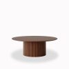 Marcel Set of 2 Round Coffee Tables, Walnut