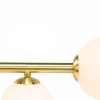 Margot Globe Pendant Light, White Opal & Brass