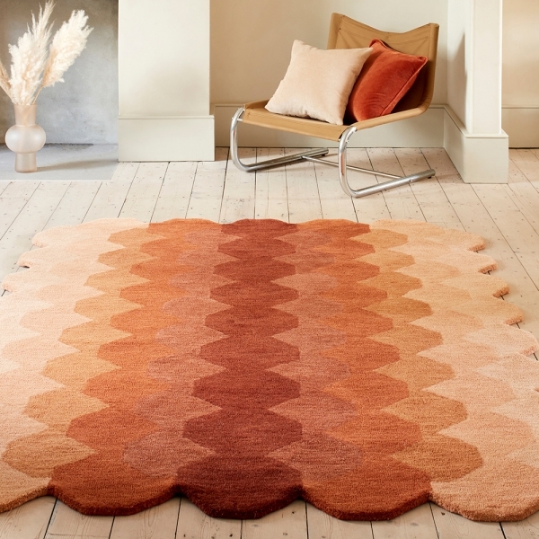 Matrix Hand Tufted Rug, Rust