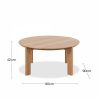 Maxime Round Coffee Table, Oak
