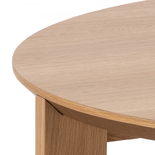 Maxime Round Coffee Table, Oak
