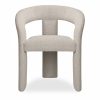 Medby & Bellamy 4 Chairs Dining Set, Grey Marble & Speckled Stone Sustainable Boucle