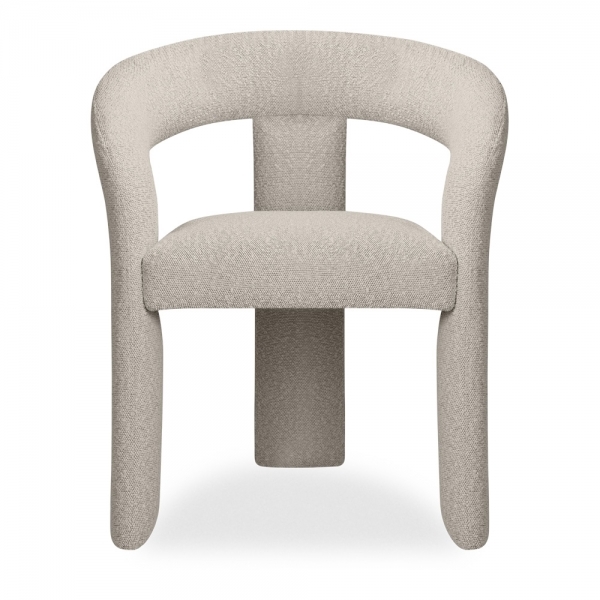 Medby & Bellamy 4 Chairs Dining Set, Grey Marble & Speckled Stone Sustainable Boucle