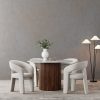 Medby & Bellamy 4 Chairs Dining Set, Grey Marble & Speckled Stone Sustainable Boucle