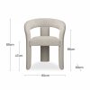 Medby & Bellamy 4 Chairs Dining Set, Grey Marble & Speckled Stone Sustainable Boucle