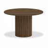 Mika 4 Seat Round Dining Table, Walnut