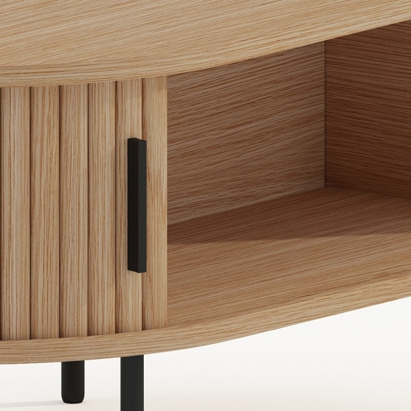 Mika Coffee Table, Oak & Black