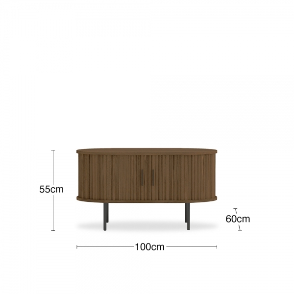 Mika Coffee Table, Walnut & Black